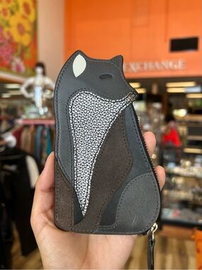 Rare Coach Suede/Leather Fox Coin Purse